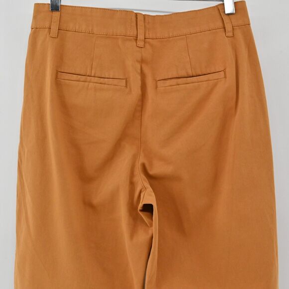 J CREW Pants Womens Size 4 Pleated Chino Straight Cropped Pant Burnt Caramel - Picture 6 of 12